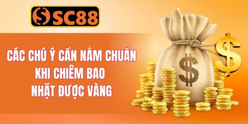 Các chú ý cần nắm chuẩn khi chiêm bao nhặt được vàng