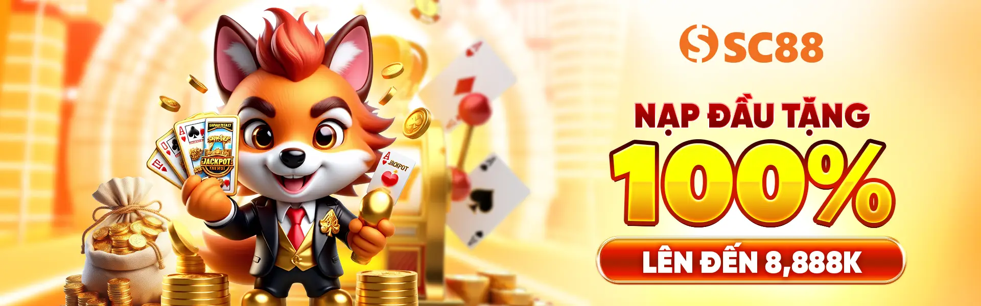 SC88 ưu đãi nạp đầu 100% lên đến 8.888k